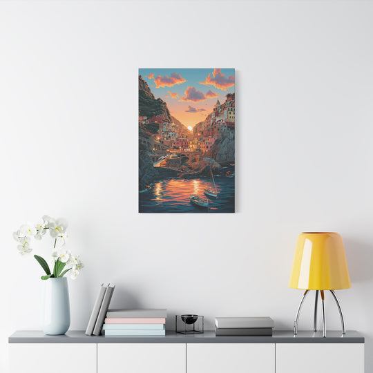A Morning In Riomaggiore Canvas Wall Art
