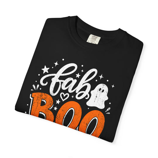 Fab BOOlous Ghosts Script Womens WUNDERLAND Halloween Booteek Short Sleeve Tee