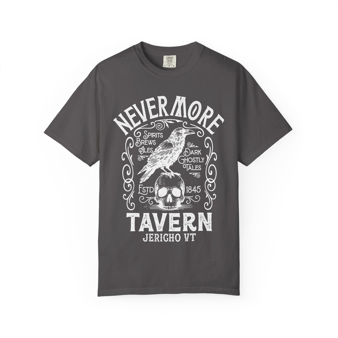 Nevermore Tavern Mens WUNDERLAND Backyard Dept Halloween Booteek Short Sleeve Tee