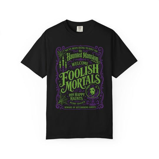 Foolish Mortals Mens WUNDERLAND Backyard Dept Halloween Booteek Short Sleeve Tee