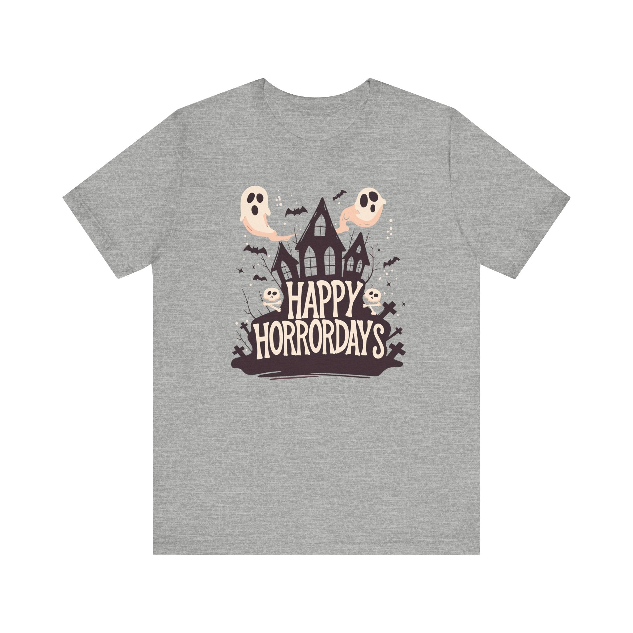 Happy Horrordays Womens Halloween Booteek Jersey Short Sleeve Tee