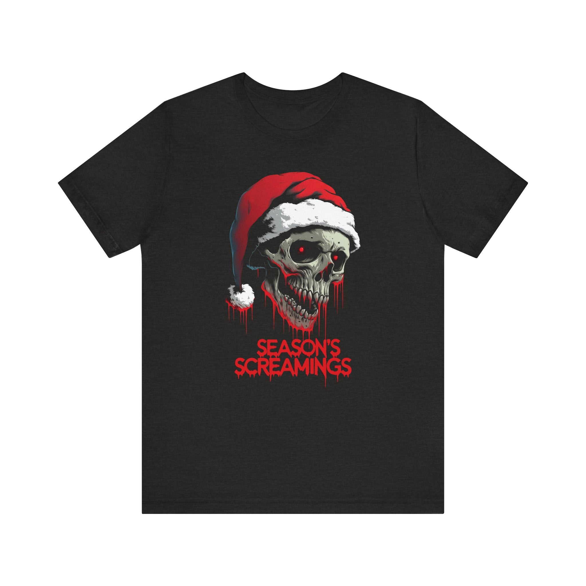 Season's Screamings Santa Skull Mens Halloween Booteek Jersey Short Sleeve Tee