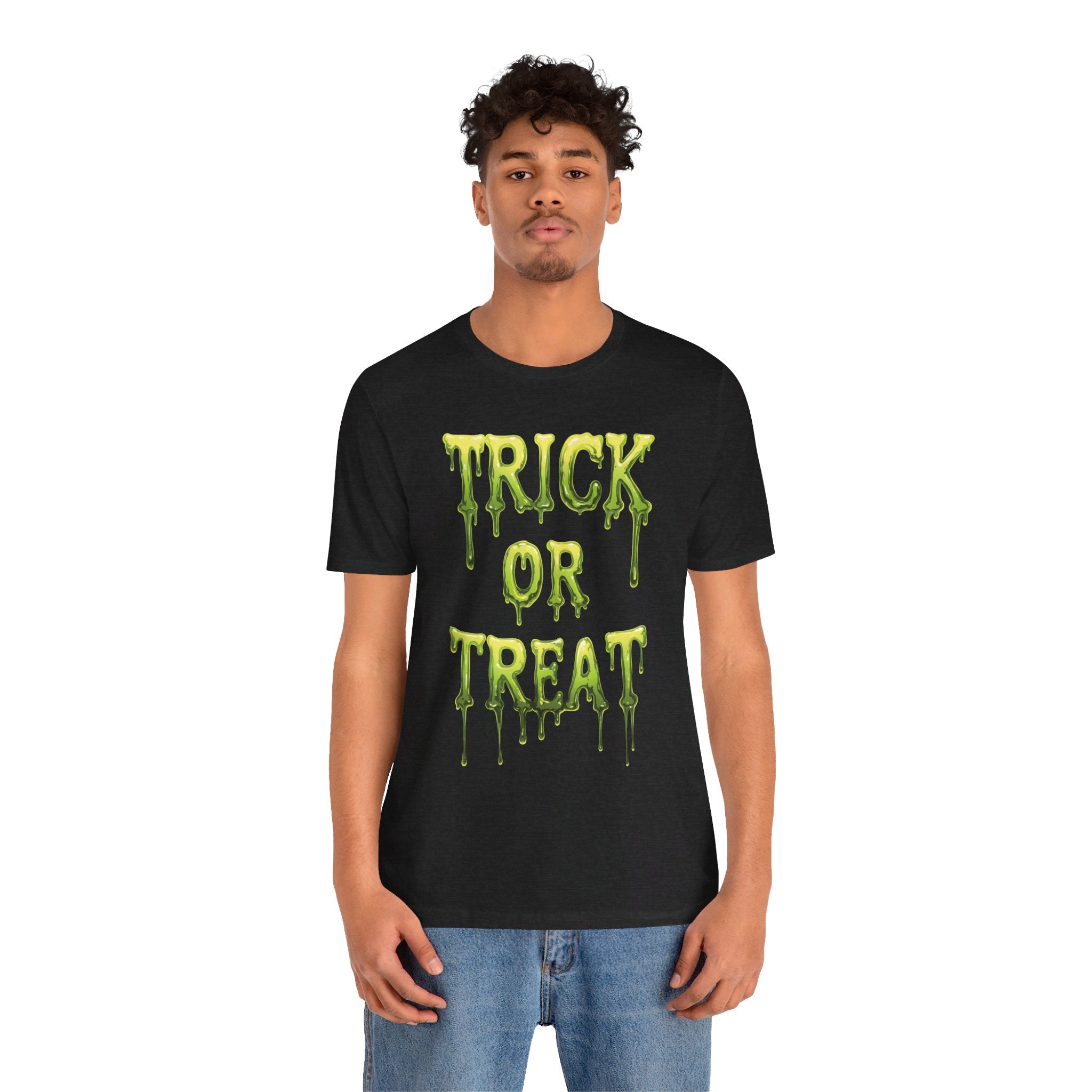 Trick Or Treat Dripping Mens Halloween Booteek Jersey Short Sleeve Tee