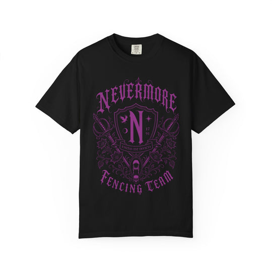 Nevermore Fencing Team Womens WUNDERLAND Halloween Booteek Short Sleeve Tee