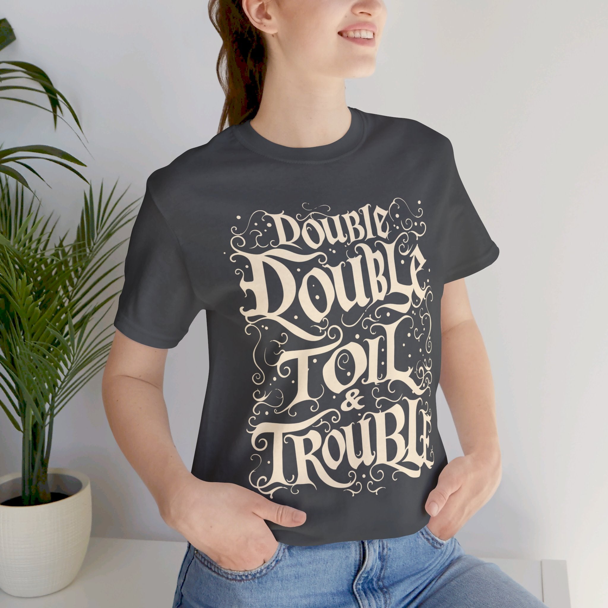 Double Toil & Trouble Womens Halloween Booteek Jersey Short Sleeve Tee