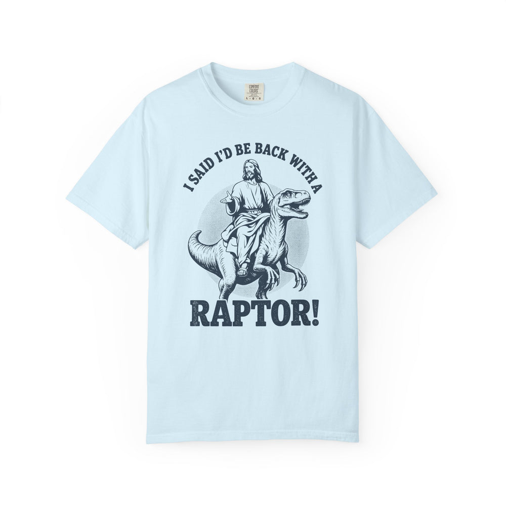 Vintage Jesus Riding Velociraptor Mens WUNDERLAND Vibes Short Sleeve Tee