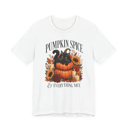 Pumpkin Spice &amp; Everything Nice Foral Cat Women&