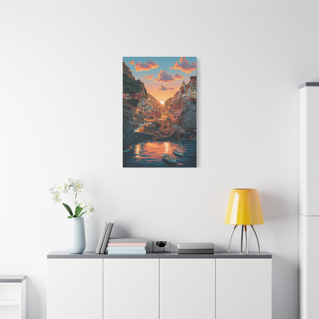 A Morning In Riomaggiore Canvas Wall Art