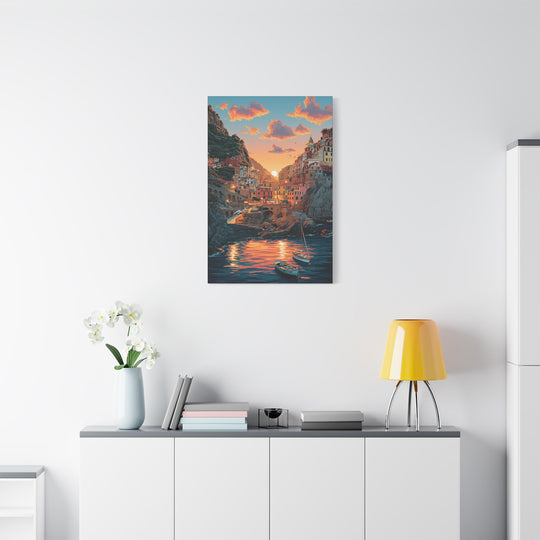 A Morning In Riomaggiore Canvas Wall Art