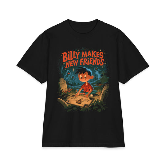 Billy Makes New Friends Spirit Board Heavyweight Boxy Fit Halloween Tee