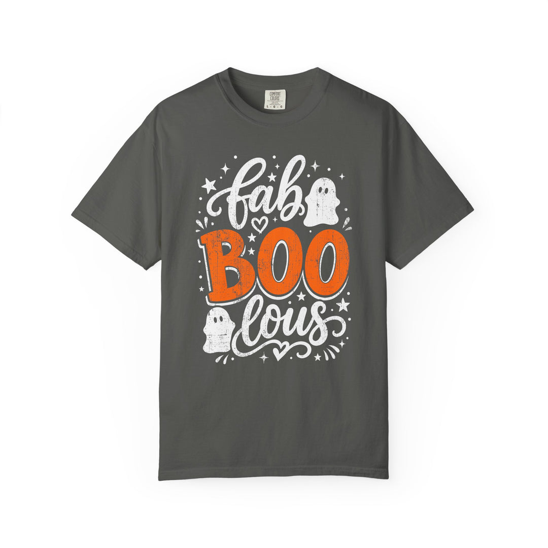 Fab BOOlous Ghosts Script Womens WUNDERLAND Halloween Booteek Short Sleeve Tee