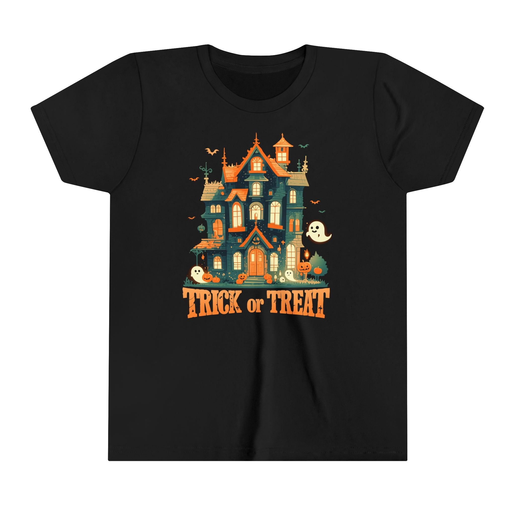 Trick Or Treat Haunted Mansion Girls Halloween Short Sleeve Tee