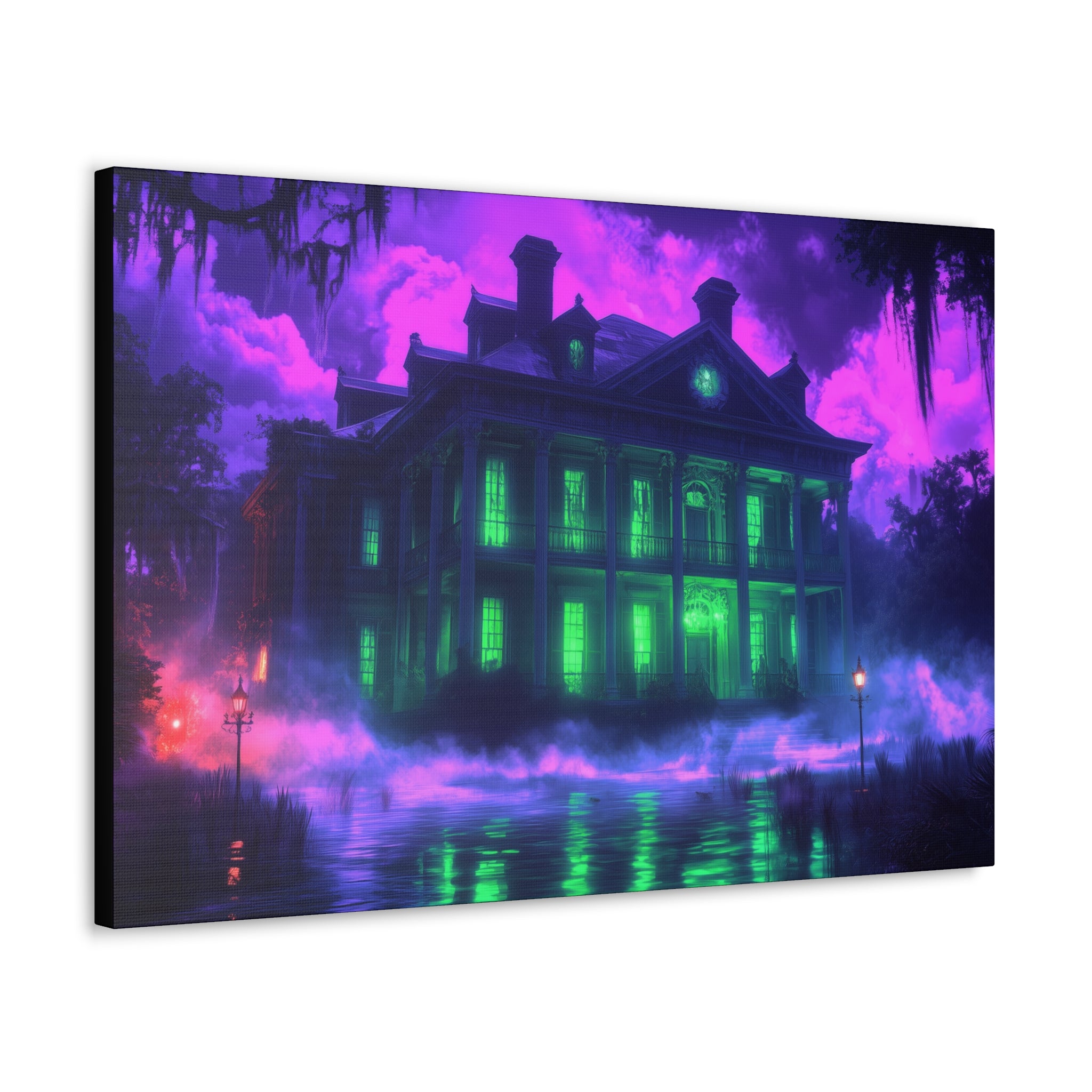 The Haunted Mansion Of The Bayou Canvas Print