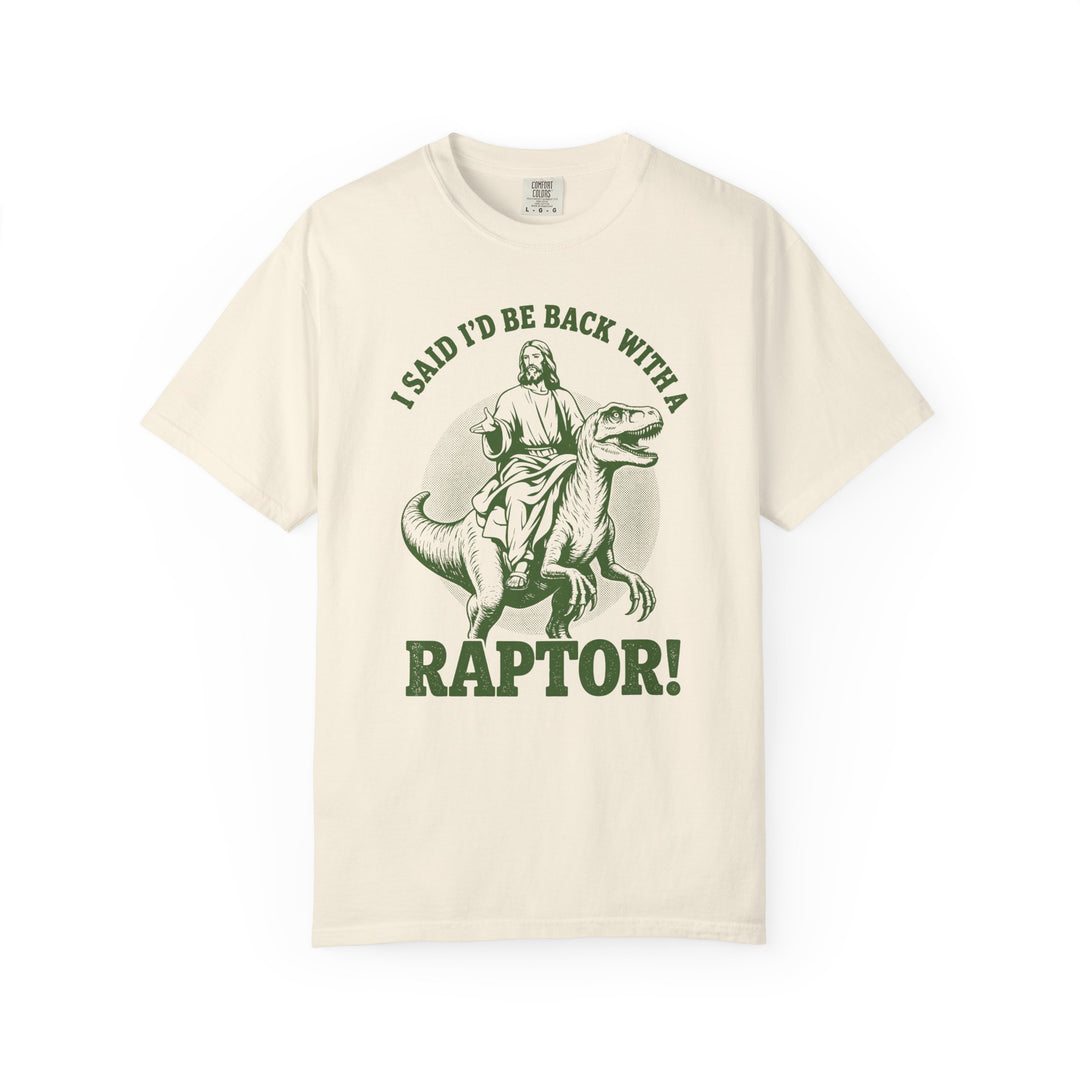 Vintage Jesus Riding Velociraptor Mens WUNDERLAND Vibes Short Sleeve Tee