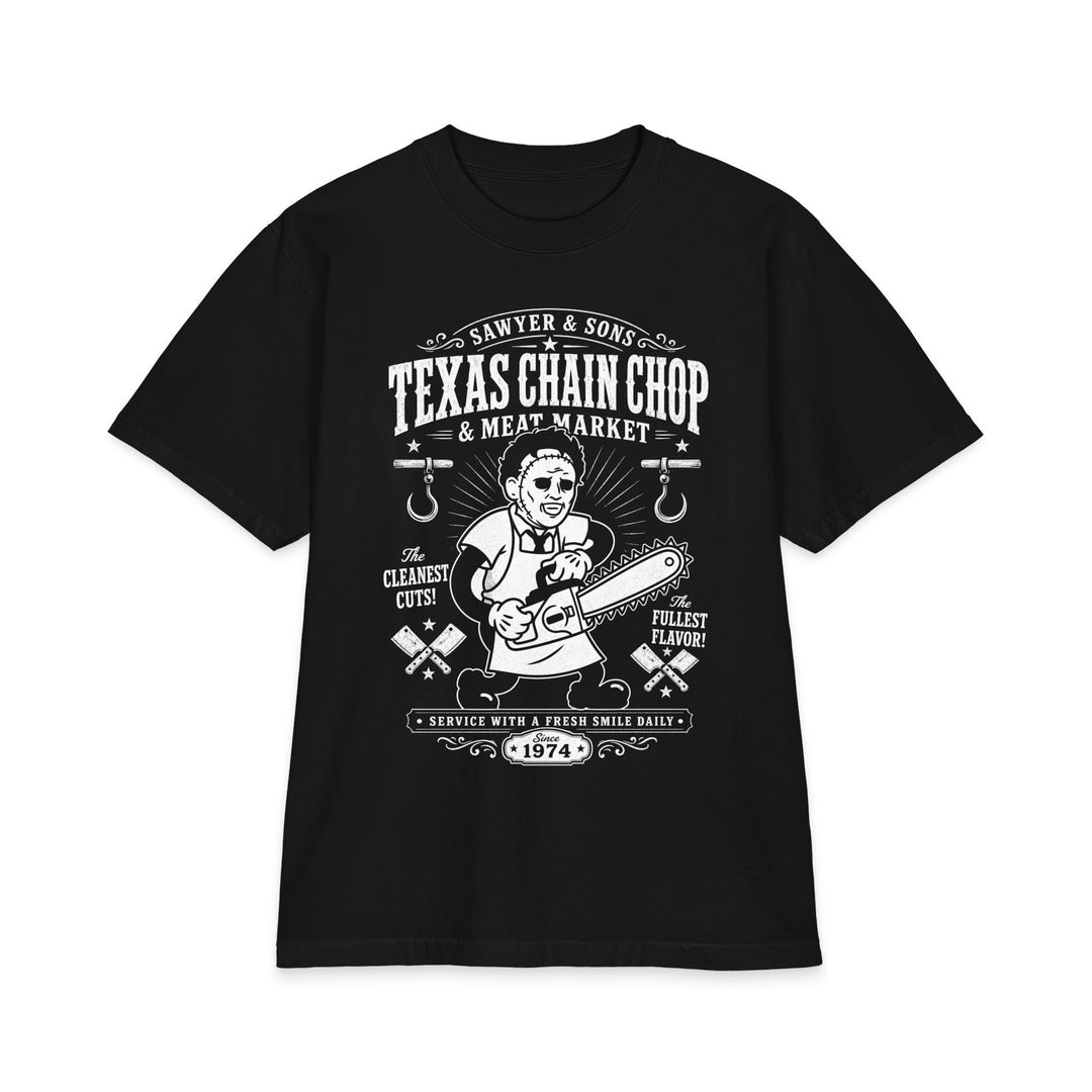 Texas Chain Chop &amp; Meat Market Heavyweight Boxy Fit Halloween Tee