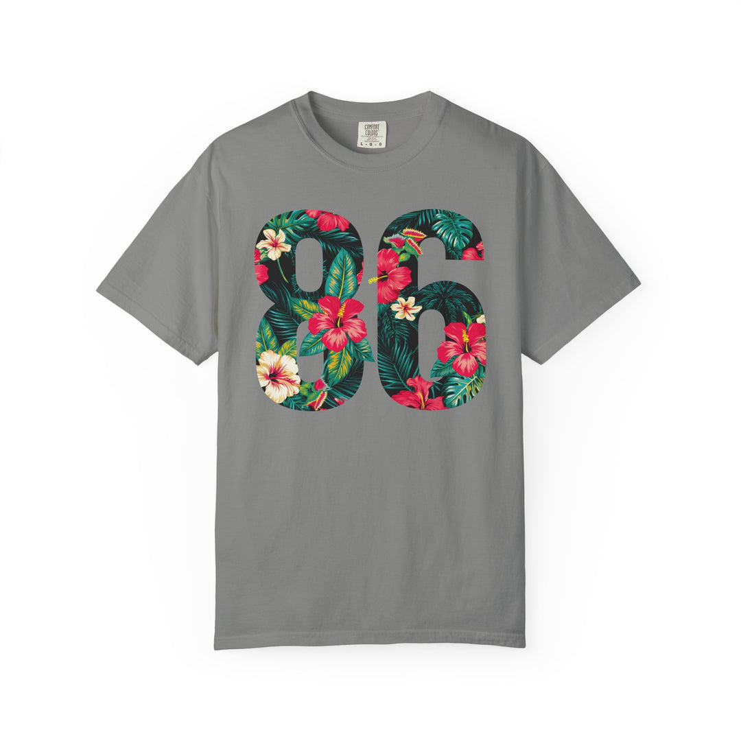 86 Floral Number Tropical Hibiscus Mens WUNDERLAND Heritage Short Sleeve Tee