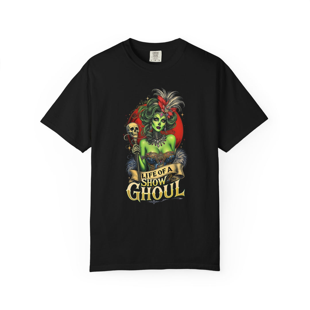 Life Of A Show Ghoul Womens WUNDERLAND Backyard Dept Halloween Booteek Short Sleeve Tee