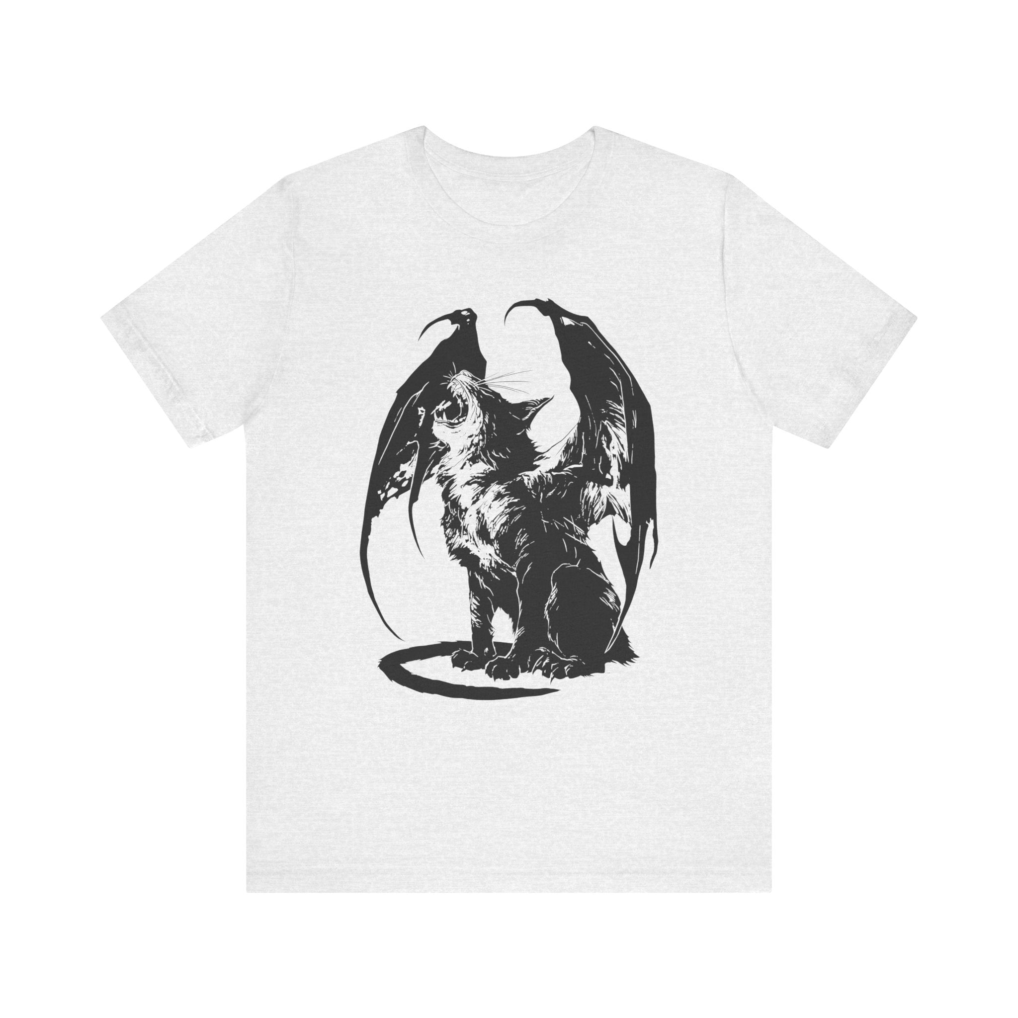 Demon Cat Mens Halloween Booteek Jersey Short Sleeve Tee