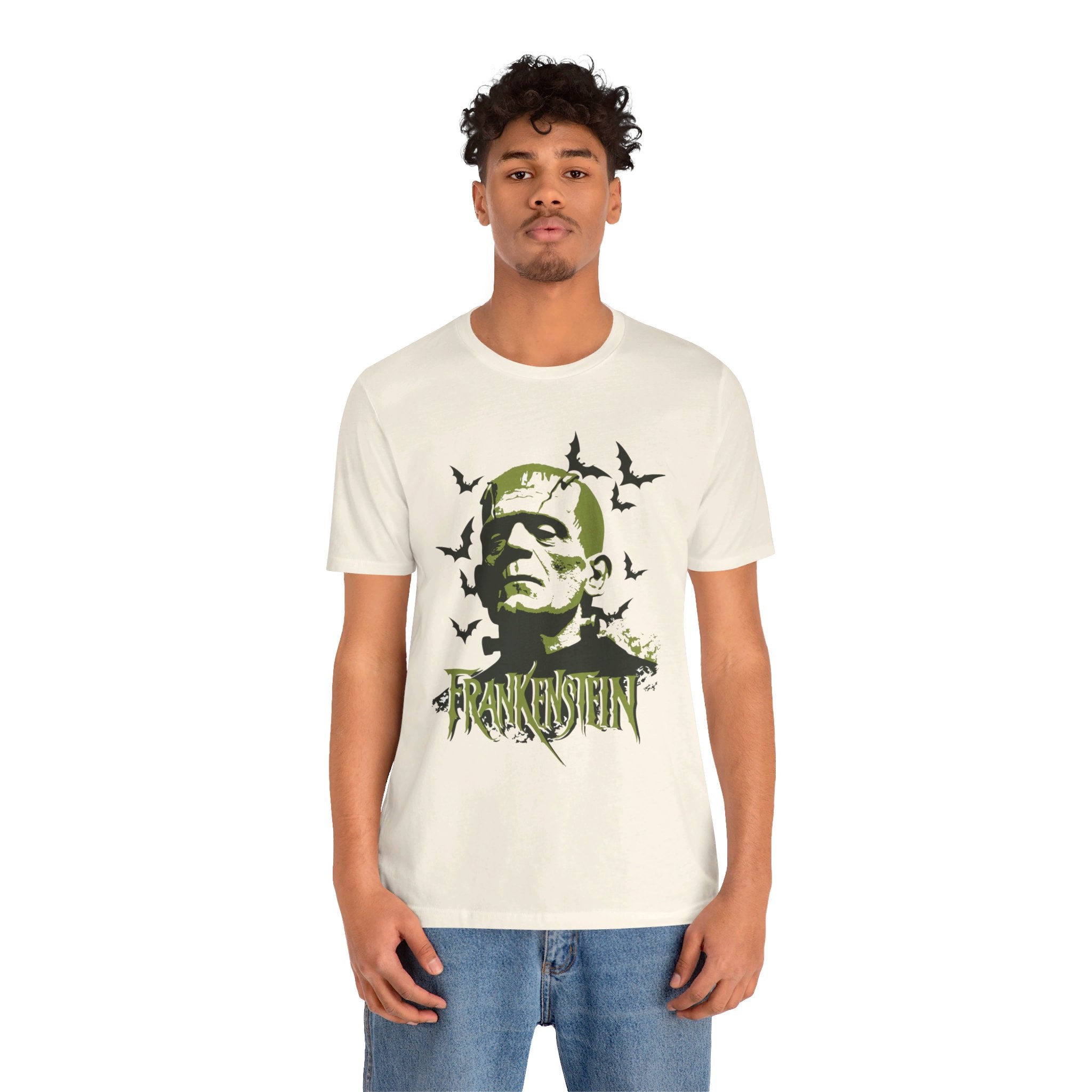 Frankenstein Mens Halloween Booteek Jersey Short Sleeve Tee