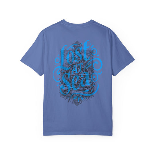 LOST AT SEA NAUTICAL COMPASS SKULLS Mens AQUA VIDA Short Sleeve Tee