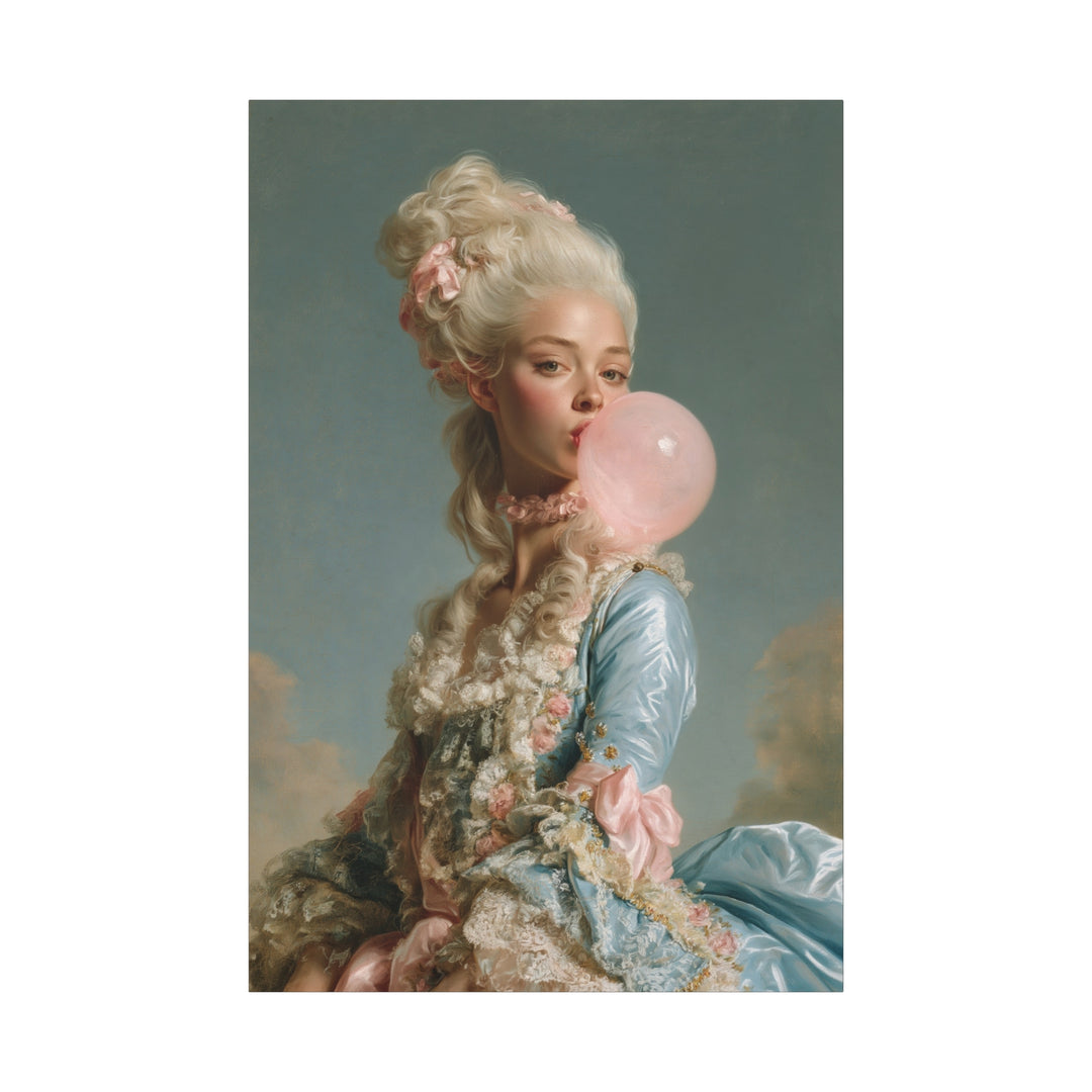 Rococo Bubble Gum Pop Princess Canvas Wall Art