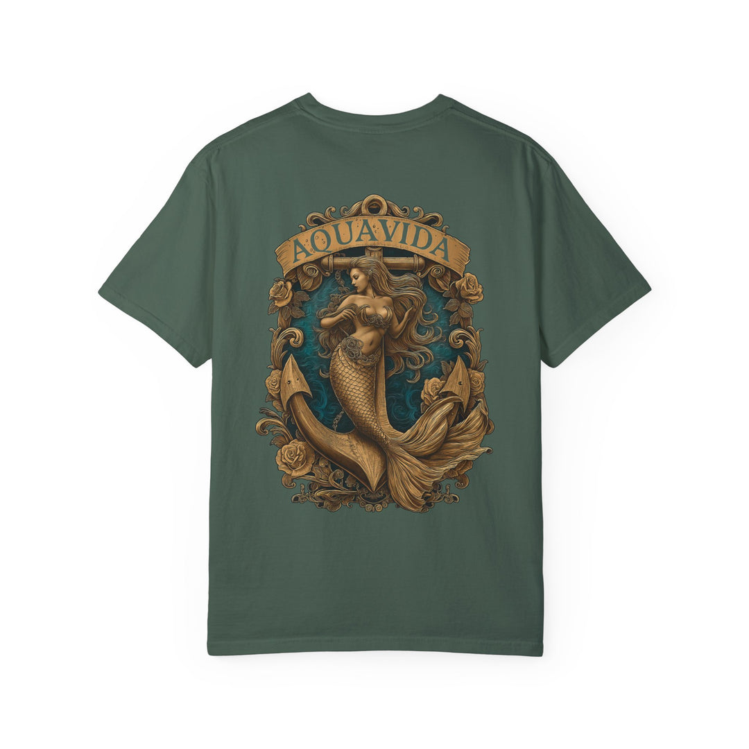 Mermaid Crest Mens AQUA VIDA Short Sleeve Tee