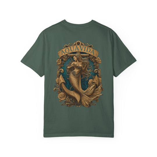 Mermaid Crest Mens AQUA VIDA Short Sleeve Tee