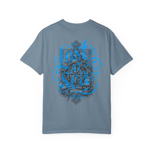 LOST AT SEA NAUTICAL COMPASS SKULLS Mens AQUA VIDA Short Sleeve Tee
