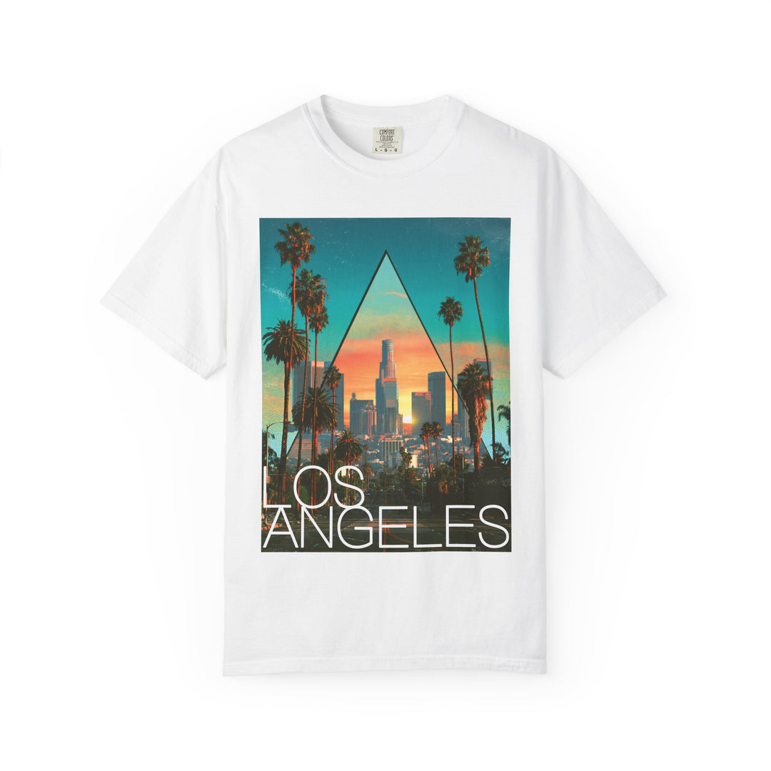 Los Angeles Geo Sunset Mens WUNDERLAND Vibes Short Sleeve Tee