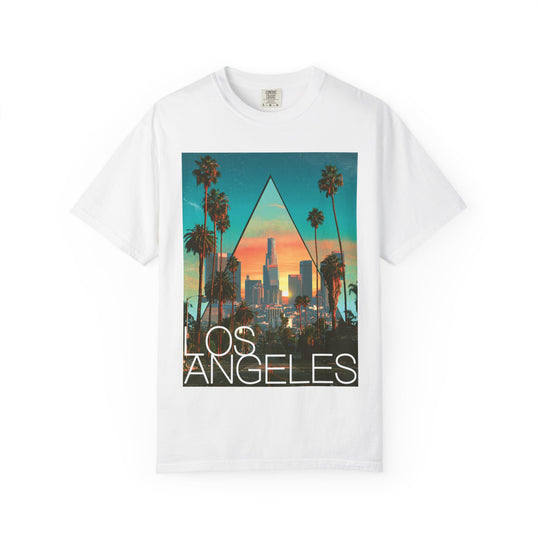 Los Angeles Geo Sunset Mens WUNDERLAND Vibes Short Sleeve Tee