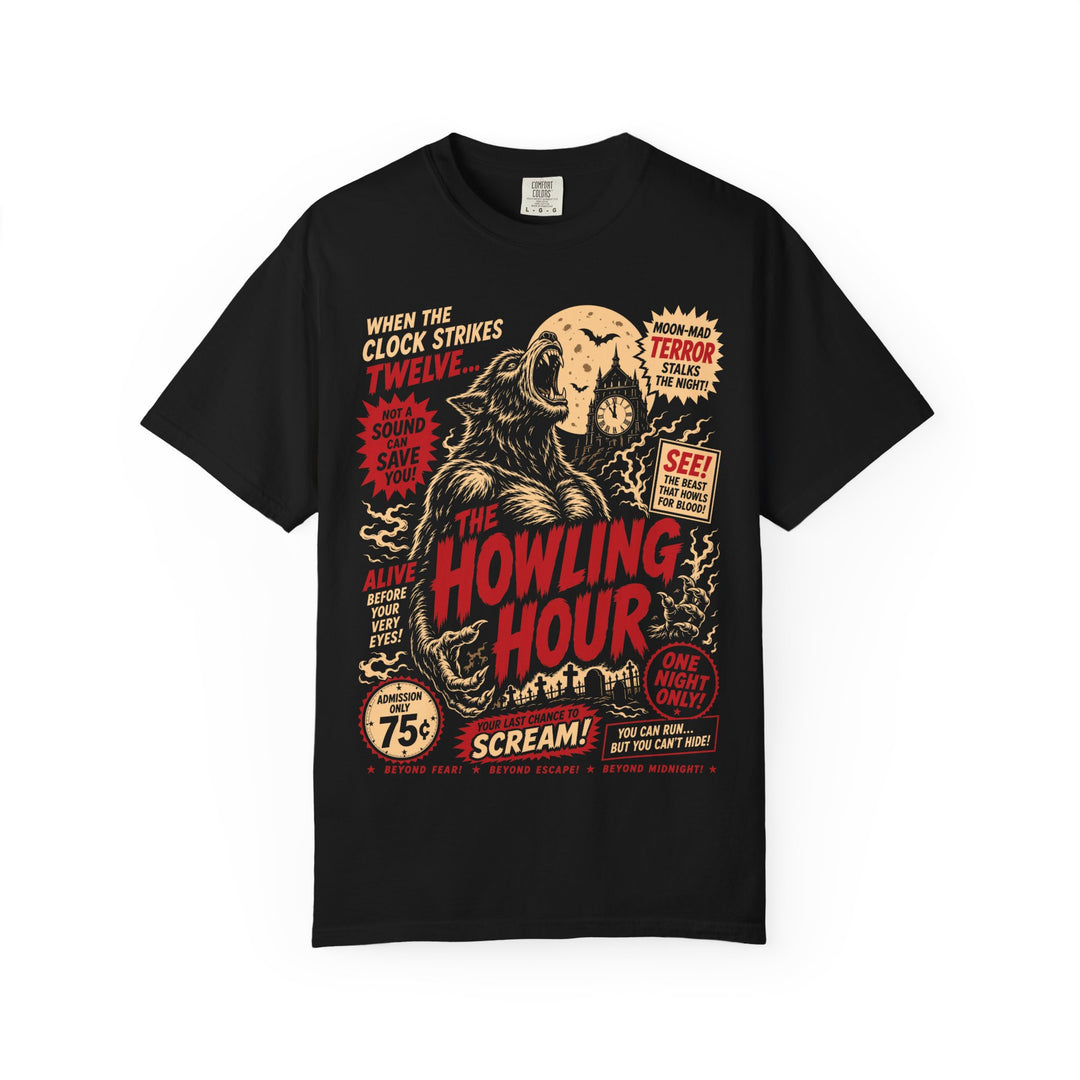 Howling Hour Retro Horror Poster Mens WUNDERLAND Halloween Booteek Short Sleeve Tee