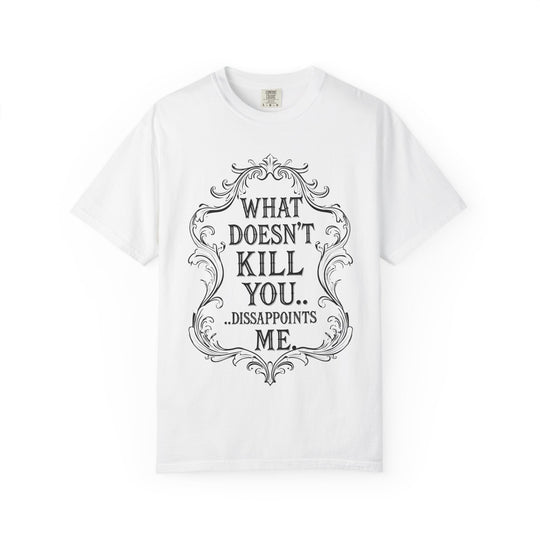What Doesn't Kill You Womens WUNDERLAND Backyard Dept Halloween Booteek Short Sleeve Tee