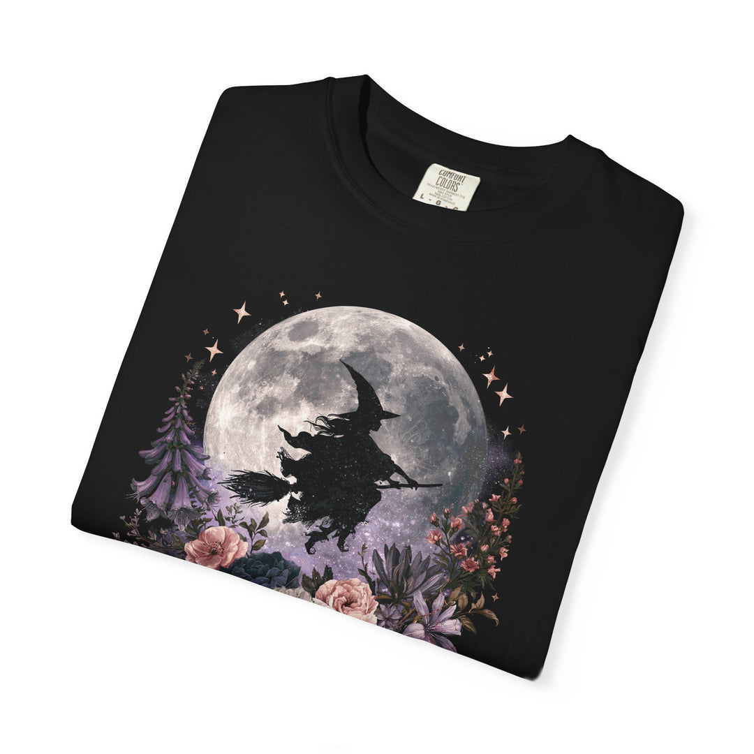Floral Moonlit Witch Silhouette Women&