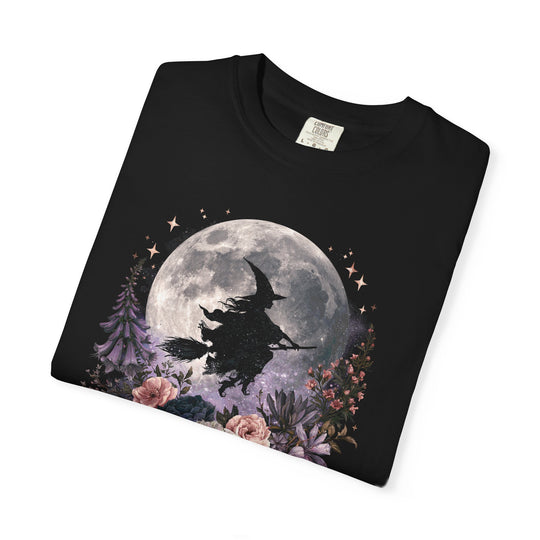 Floral Moonlit Witch Silhouette Women&