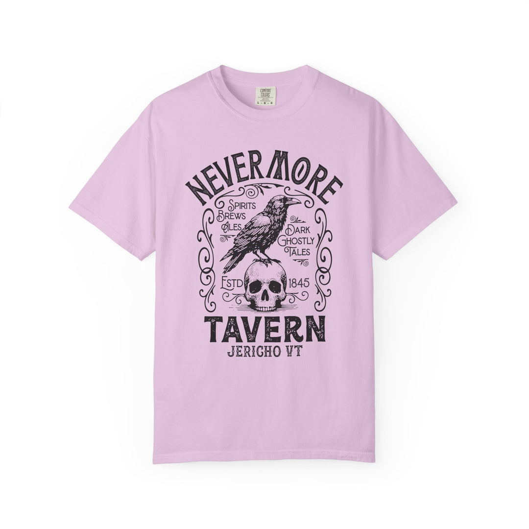 Nevermore Tavern Mens WUNDERLAND Backyard Dept Halloween Booteek Short Sleeve Tee