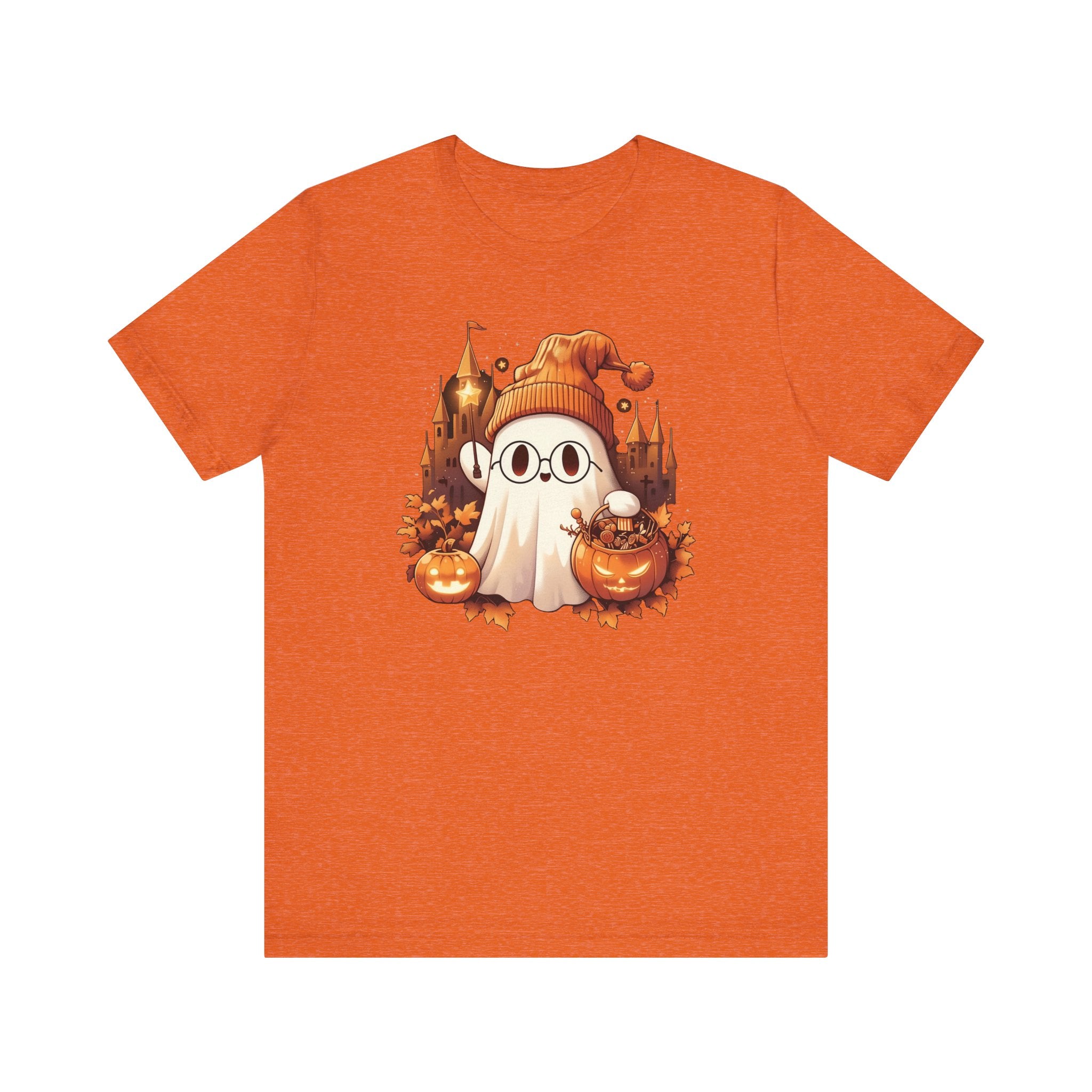 Magic Castle Ghost Womens Halloween Booteek Jersey Short Sleeve Tee