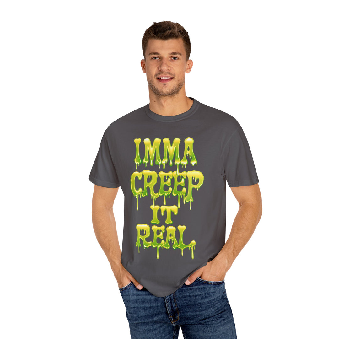 Imma Creep It Real Mens WUNDERLAND Backyard Dept Halloween Booteek Short Sleeve Tee