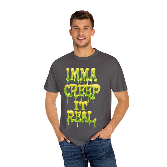 Imma Creep It Real Mens WUNDERLAND Backyard Dept Halloween Booteek Short Sleeve Tee