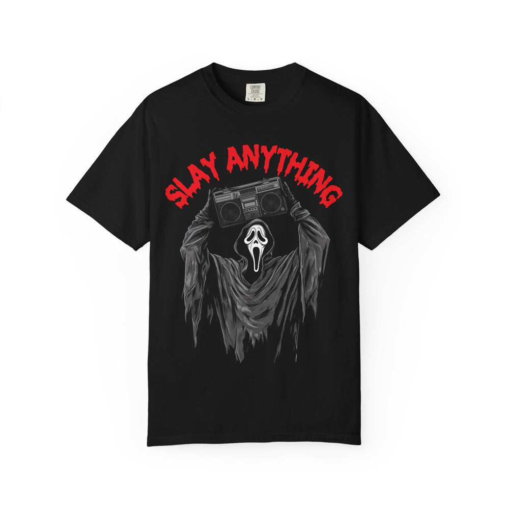 Slay Anything Mens WUNDERLAND Backyard Dept Halloween Booteek Short Sleeve Tee
