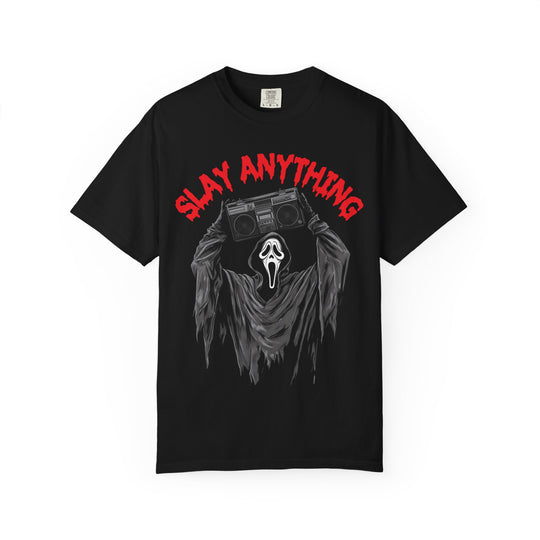 Slay Anything Mens WUNDERLAND Backyard Dept Halloween Booteek Short Sleeve Tee
