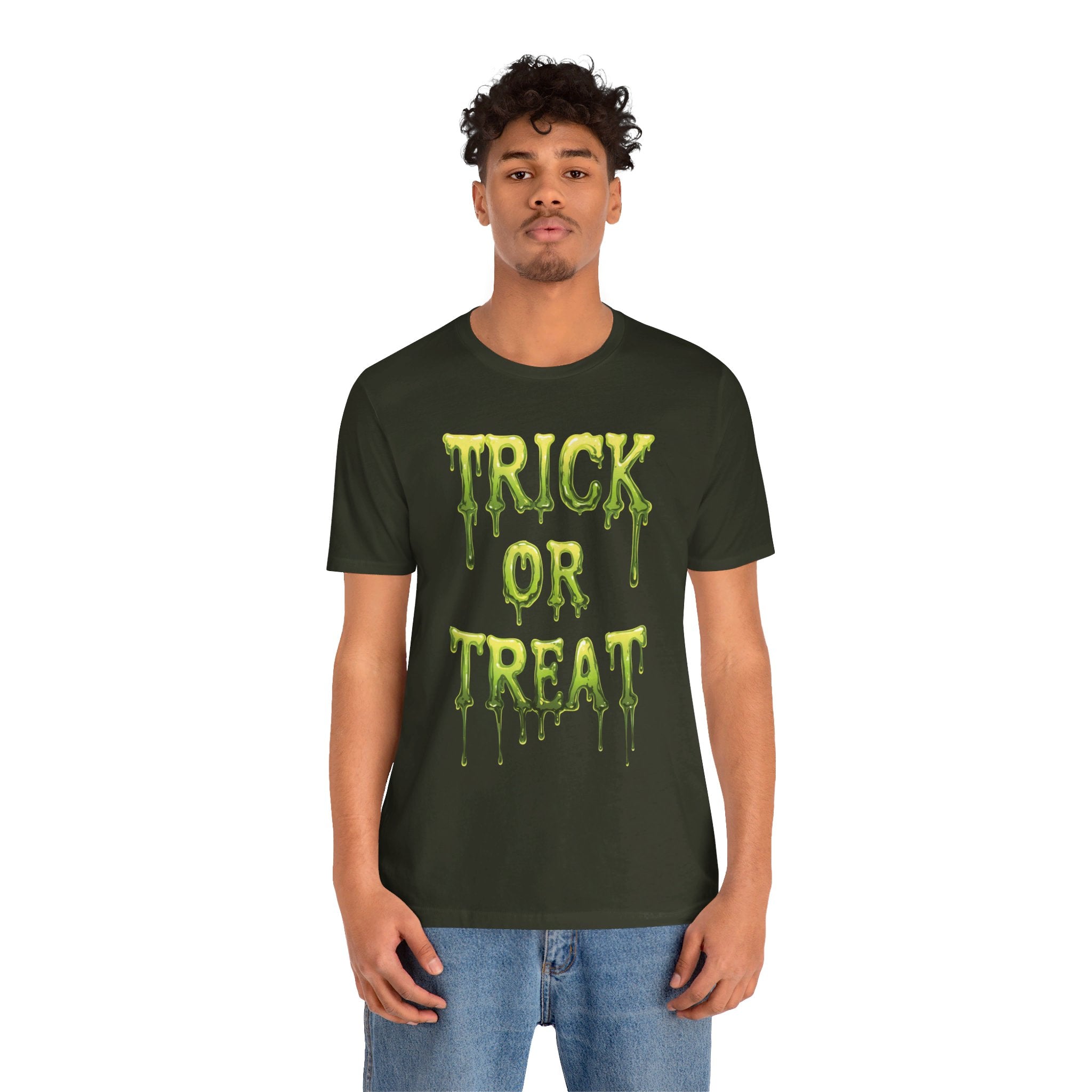 Trick Or Treat Dripping Mens Halloween Booteek Jersey Short Sleeve Tee