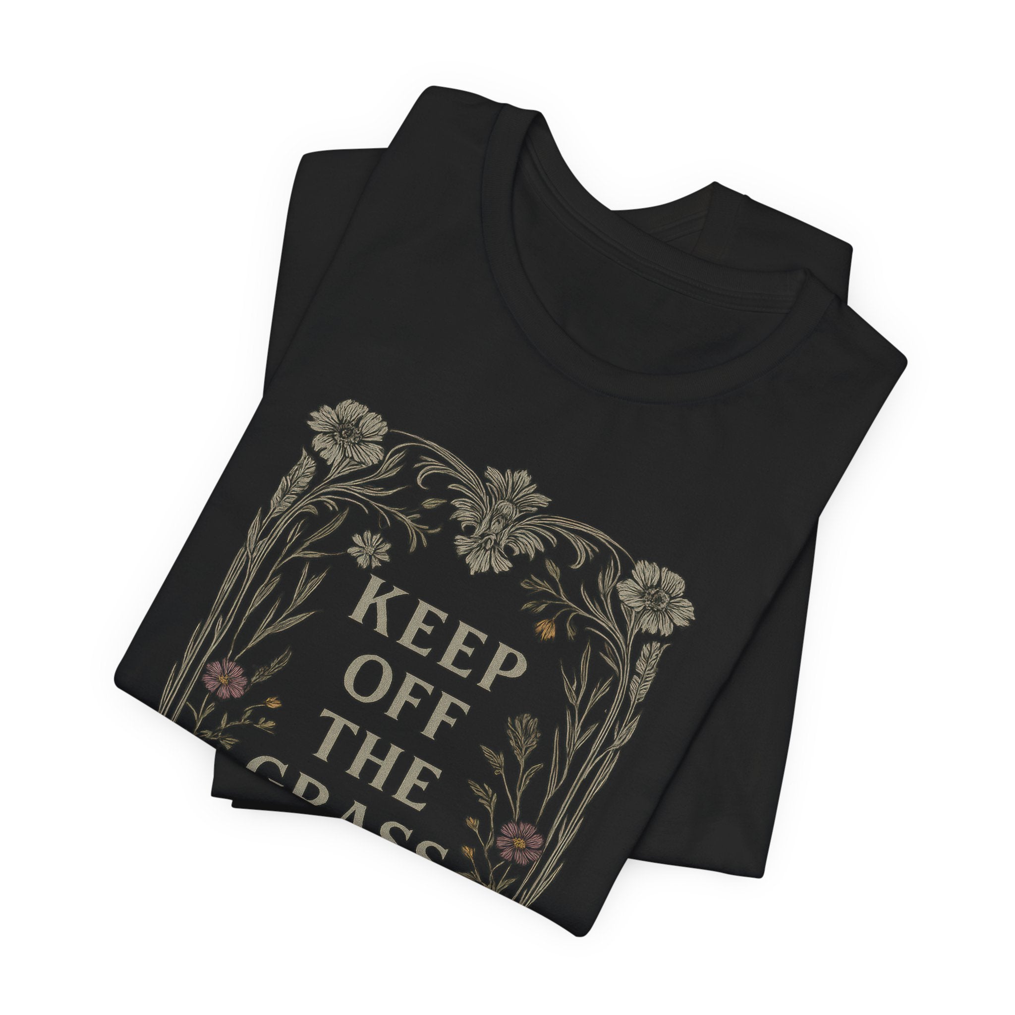 KEEP OFF THE GRASS Vintage Womens L'Atomique Graphic Tee