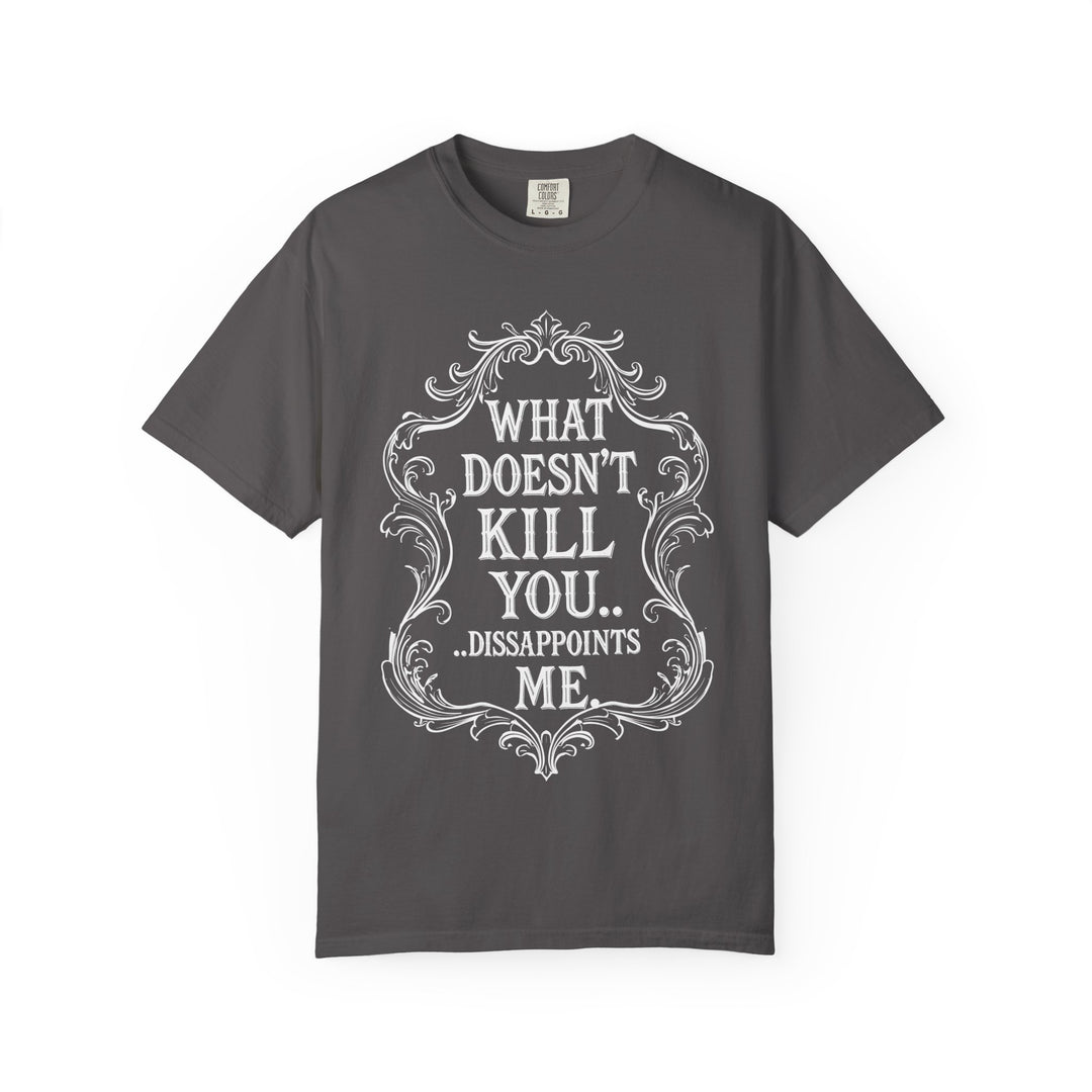 What Doesn't Kill You Womens WUNDERLAND Backyard Dept Halloween Booteek Short Sleeve Tee