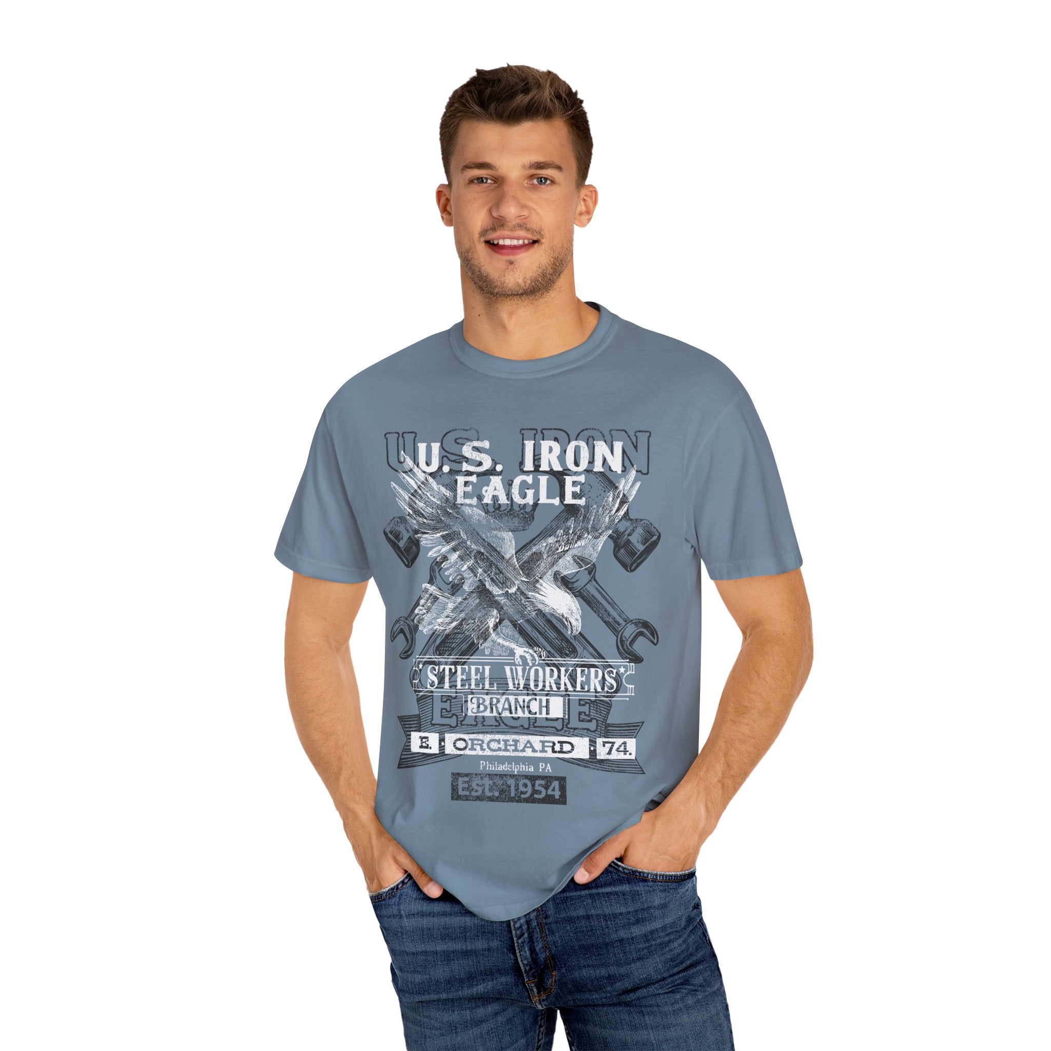 U.S. IRON EAGLE STEEL WORKERS Mens WUNDERLAND Short Sleeve Tee