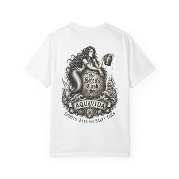 The Siren's Casket Alehouse Mermaid Mens AQUA VIDA Short Sleeve Tee