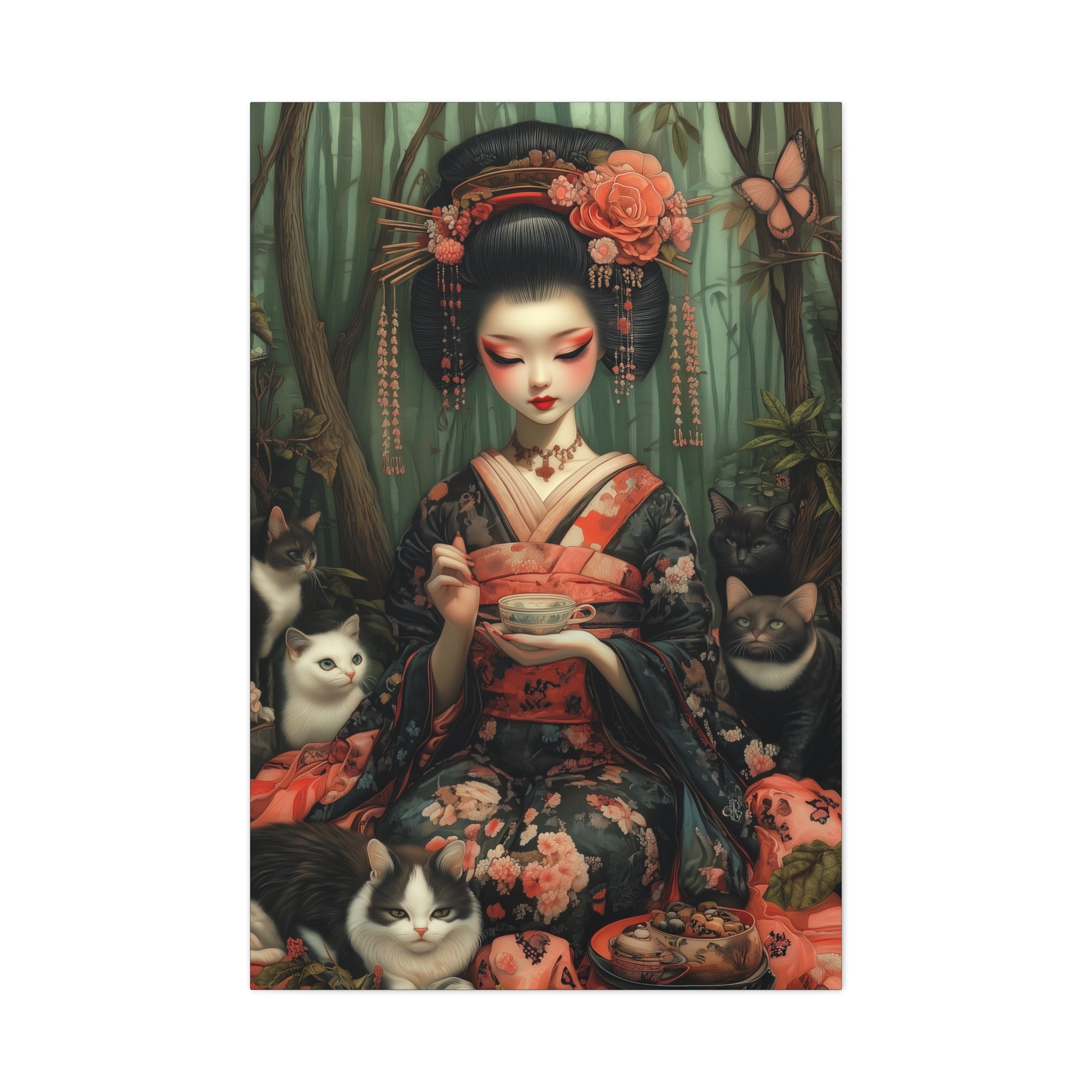 The Bamboo Teahouse Canvas Print