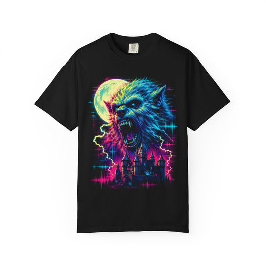 Wolfman Retro Vaperwave Mens WUNDERLAND Halloween Booteek Short Sleeve Tee