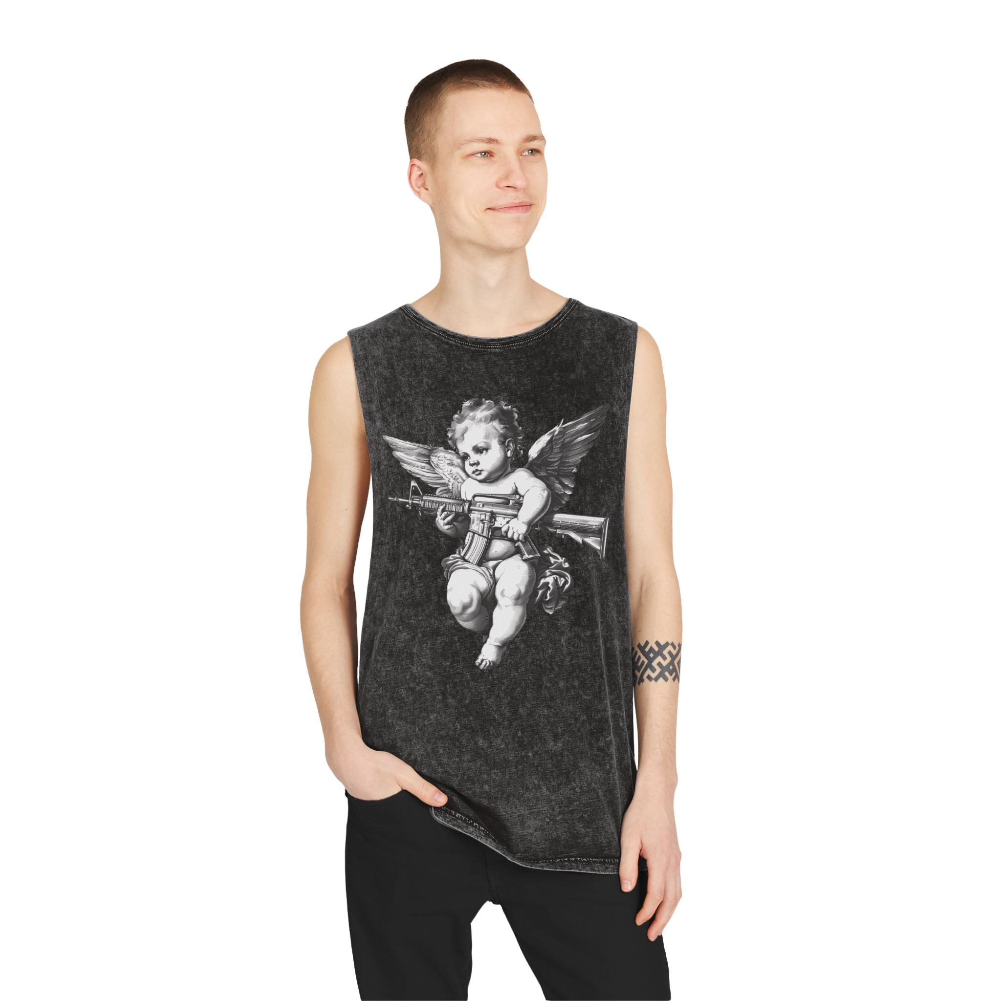 Higher Power Mens Atomyk  Stonewash Tank Top