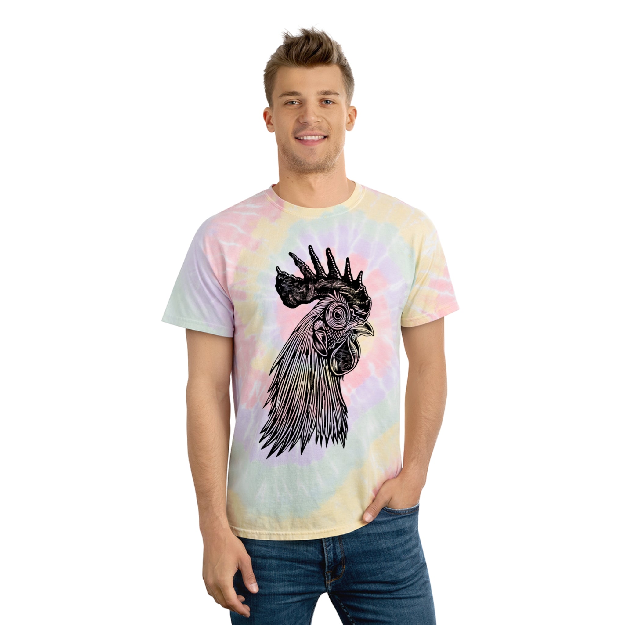 BBC Mens Atomyk Graphic Tie-Dye Tee, Spiral