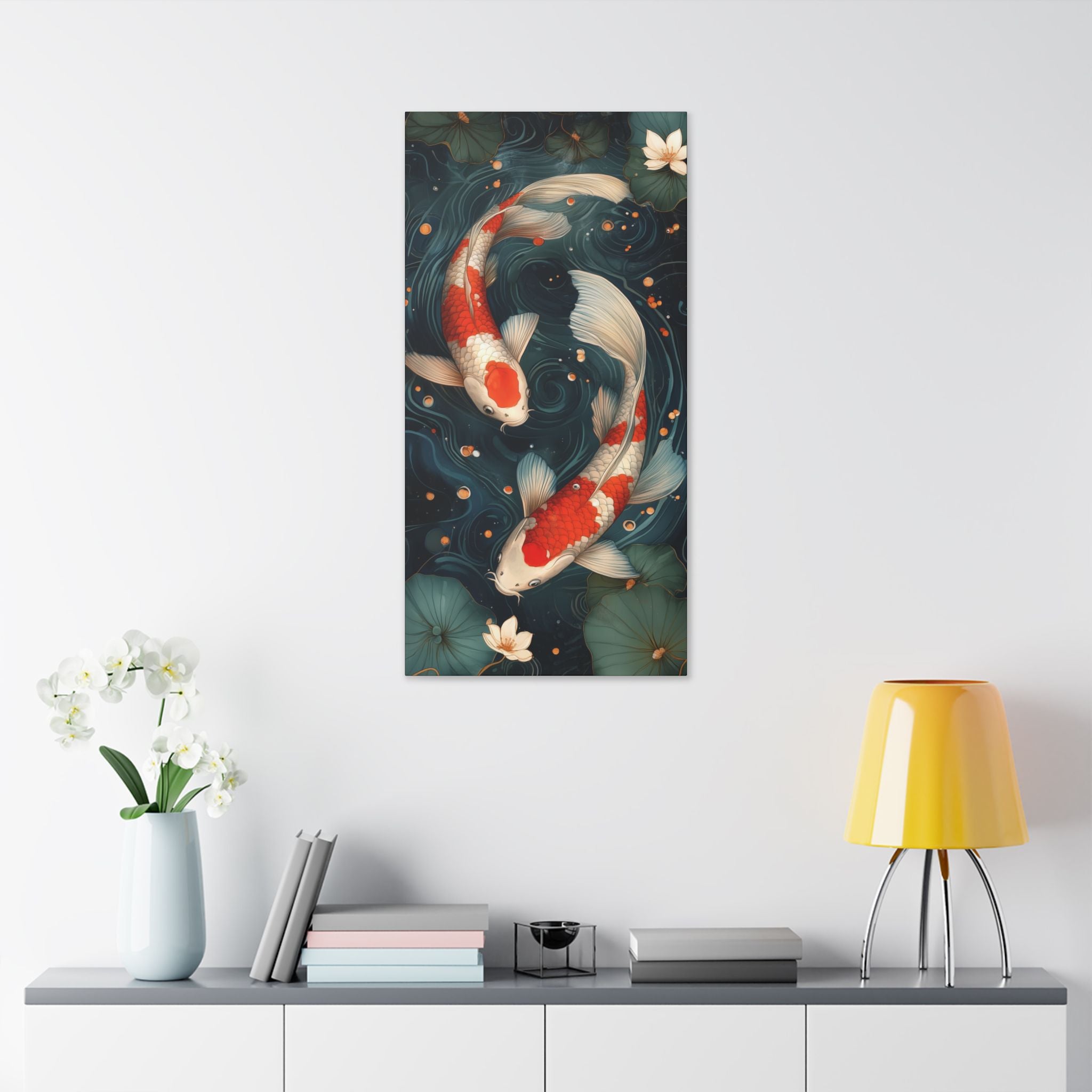 Koi Downstream Canvas Print